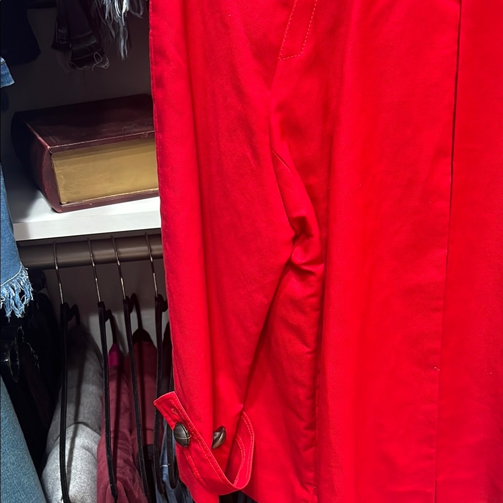 Talbots Bright Red Three-Button Blazer - Picture 4 of 9